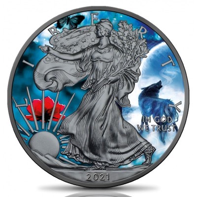 1 oz Wolf American Eagle - Wolf - stříbrná mince