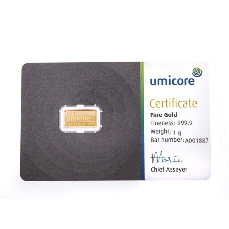 Umicore - 1g - zlatý investiční slitek