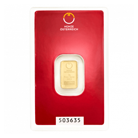 Münze Österreich - 2 g - Goldanlagebarren