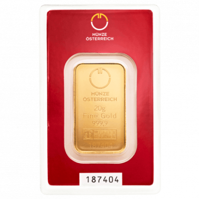 Münze Österreich - 20 g - Goldanlagebarren