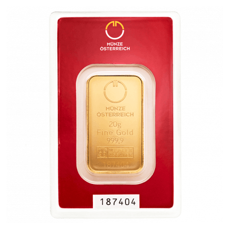 Münze Österreich - 20 g - Goldanlagebarren