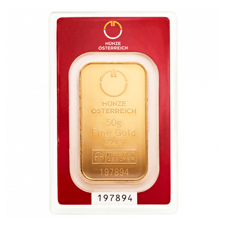 Münze Österreich - 50 g - Goldanlagebarren