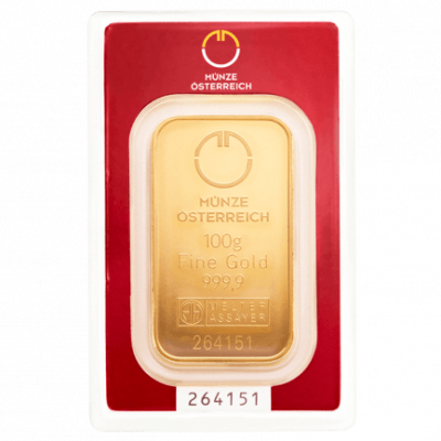 Münze Österreich - 100 g - Goldanlagebarren