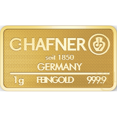 Alles Gute zum Geburtstag, C. Hafner - 1g - Goldbarren