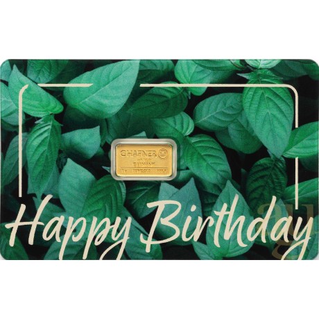 Alles Gute zum Geburtstag, C. Hafner - 1g - Goldbarren