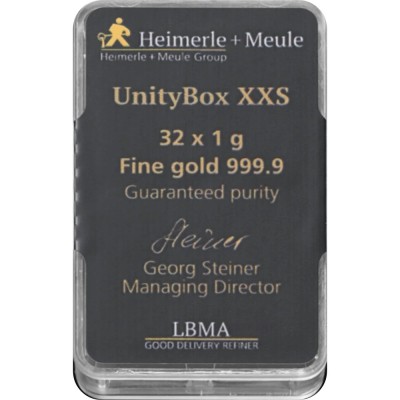 Heimerle + Meule Unity Box - 32 x 1g - Goldanlagebarren