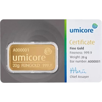Umicore - 20g - Goldanlagebarren