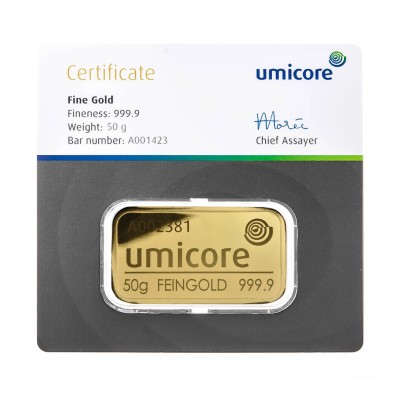 Umicore - 50g - Goldanlagebarren