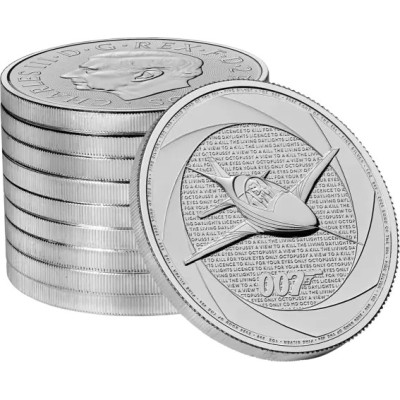 Sechs Jahrzehnte 007 (80´s) - James Bond - 1 oz - Silberanlagemünze