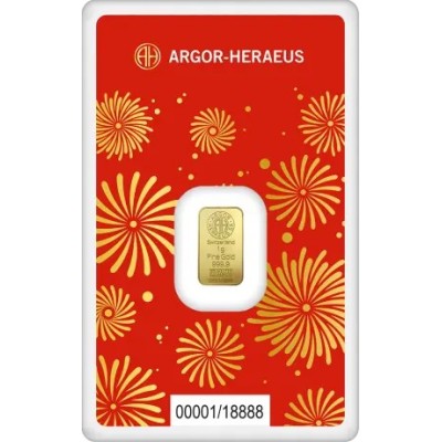 Argor Heraeus - Jahr der Schlange (2025) - 1 g - Goldanlagebarren