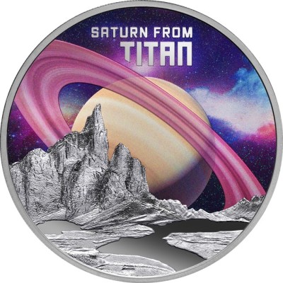Saturn von Titan - 1 oz - Silber Sammlermünze