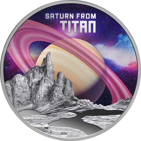 Saturn von Titan - 1 oz - Silber Sammlermünze