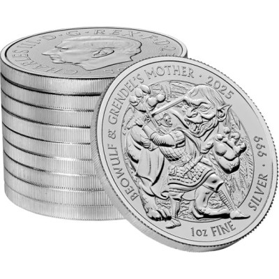 Myths and Legends - Beowulf & Grendel´s Mother - 1 oz - Silberanlagemünze