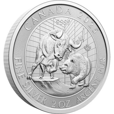 Bull and Bear (2025) - 2 oz - Silberanlagemünze