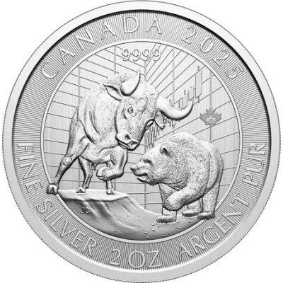 Bull and Bear (2025) - 2 oz - Silberanlagemünze
