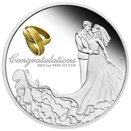 Hochzeit 2025 - 1 oz - Silber Geschenkmünze