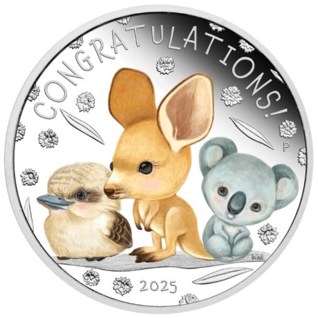 Geburt eines Kindes (2025) - 1/2 oz - Silber Geschenkmünze