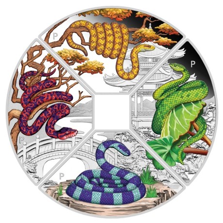 Lunar Snake Quadrant - 4 oz - Silber Sammlermünze