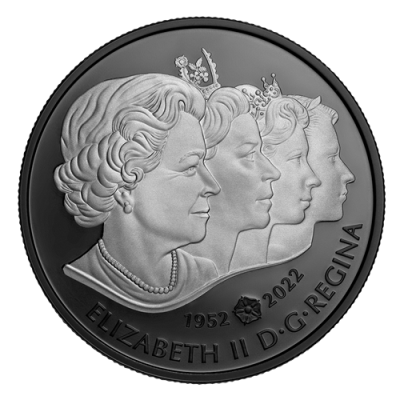 Queen Elizabeth II. Royal Cypher - 1 oz - Silber Proof Sammlermünze