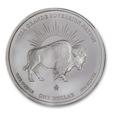 Mesa Grande Native American Bison Dollar (2025) - 1 oz - Silber Sammlermünze
