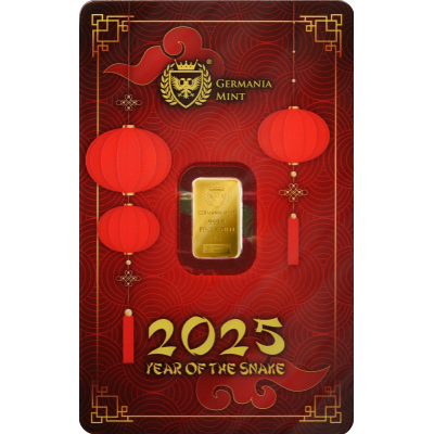 Germania Mint - Year of the Snake - 1 g - Goldanlagebarren