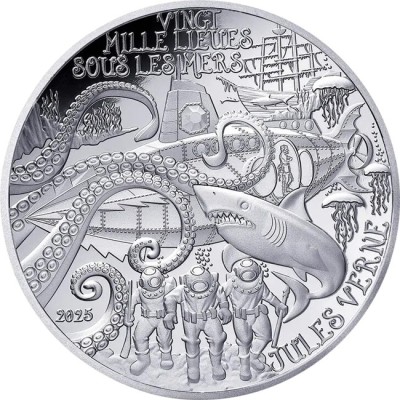 Jules Verne - 88,8g - Satz Proof-Sammlermünzen (Lieferung 10.05.2025)