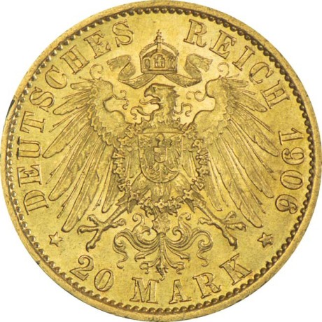 Deutsches Reich 20 Mark - 7,96 g - Goldanlagemünze