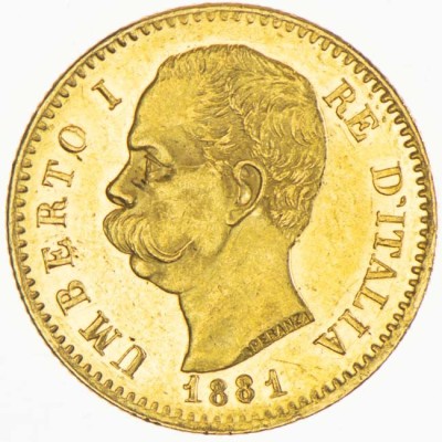 Italien 20 Lire - 6,45 g - Goldanlagemünze