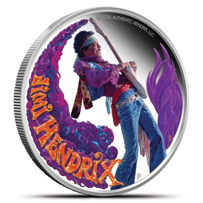 Jimi Hendrix - 1 oz - Silber Sammlermünze