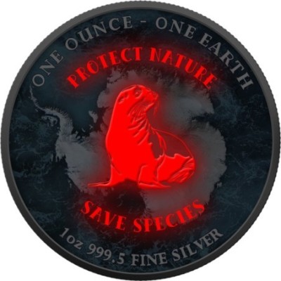 Earth- 1 oz - Antarktis - Silber Sammlermünze