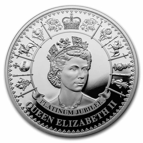 Königin Elisabeth II. - Platin-Jubiläum - 1 oz - Silber Sammlermünze