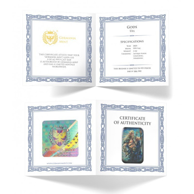 Germania Mint Gods: Ull - 2 oz - Silber Sammlerbarren
