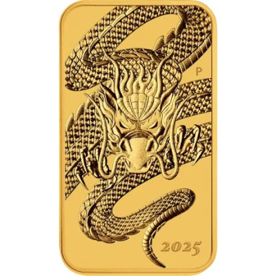 Drache Rechteckig (2025) - 1 oz - Goldmünze