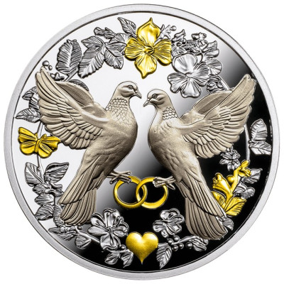 Hochzeitstaube - 17,5g - Silber Sammlermünze