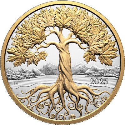 Ahorn Baum des Lebens - 5 Oz - Silber Proof Sammlermünze