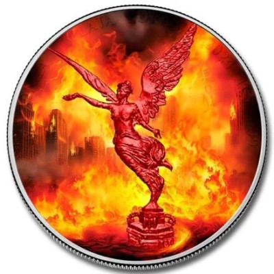 Mexiko Libertad - Forces of Nature - Fire - 1 oz - Silber Sammlermünze