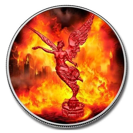 Mexiko Libertad - Forces of Nature - Fire - 1 oz - Silber Sammlermünze