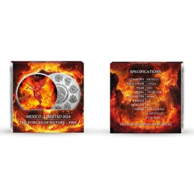 Mexiko Libertad - Forces of Nature - Fire - 1 oz - Silber Sammlermünze