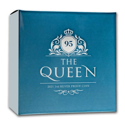 95. Geburtstag von Königin Elizabeth II - 1 oz - Silber Proof Sammlermünze