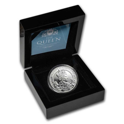 95. Geburtstag von Königin Elizabeth II - 1 oz - Silber Proof Sammlermünze