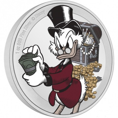 Dagobert Duck - 75. Jahrestag - 1 oz - Silber Sammlermünze