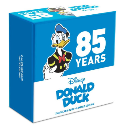 Donald Duck 85th Anniversary - 2 Oz - Silber Proof Sammlermünze