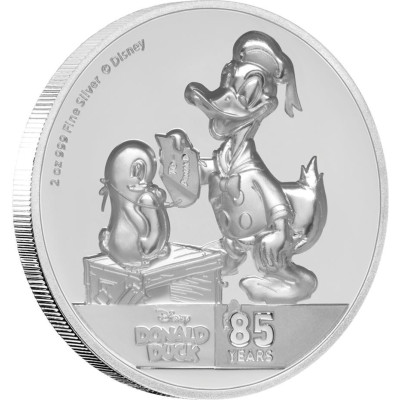 Donald Duck 85th Anniversary - 2 Oz - Silber Proof Sammlermünze