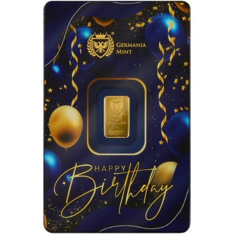 Happy Birthday - 1 g - Goldanlagebarren (Lieferung 13.8.2025)