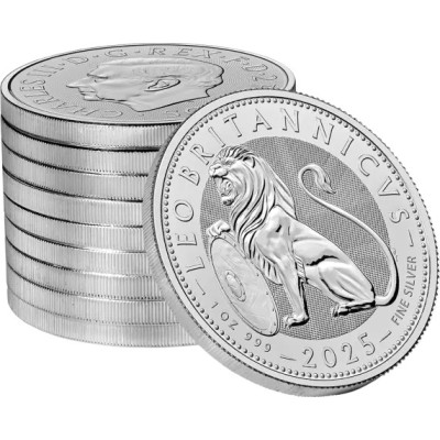 Britischer Löwe (2025) - 1 oz - Silberanlagemünze