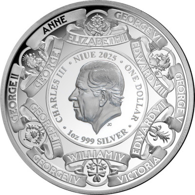 Monarchen von Großbritannien (2025) - 1 oz - Silber Proof Sammlermünze