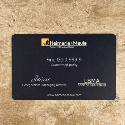 Heimerle + Meule - 0,5g - Goldanlagebarren