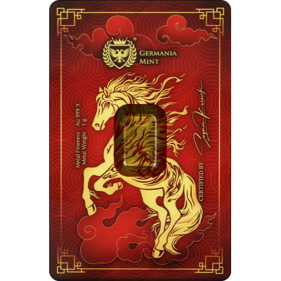 Germania Mint  - Jahr des Pferdes - 1 g - Goldanlagebarren