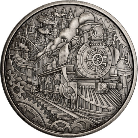 Dampflokomotive - 3 oz - Silber Sammlermünze