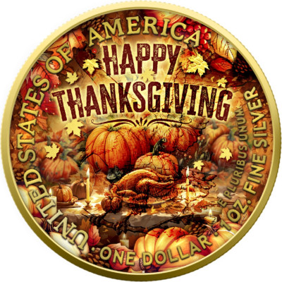 American Eagle, Happy Thanksgiving Day - 1 oz - Silber Sammlermünze